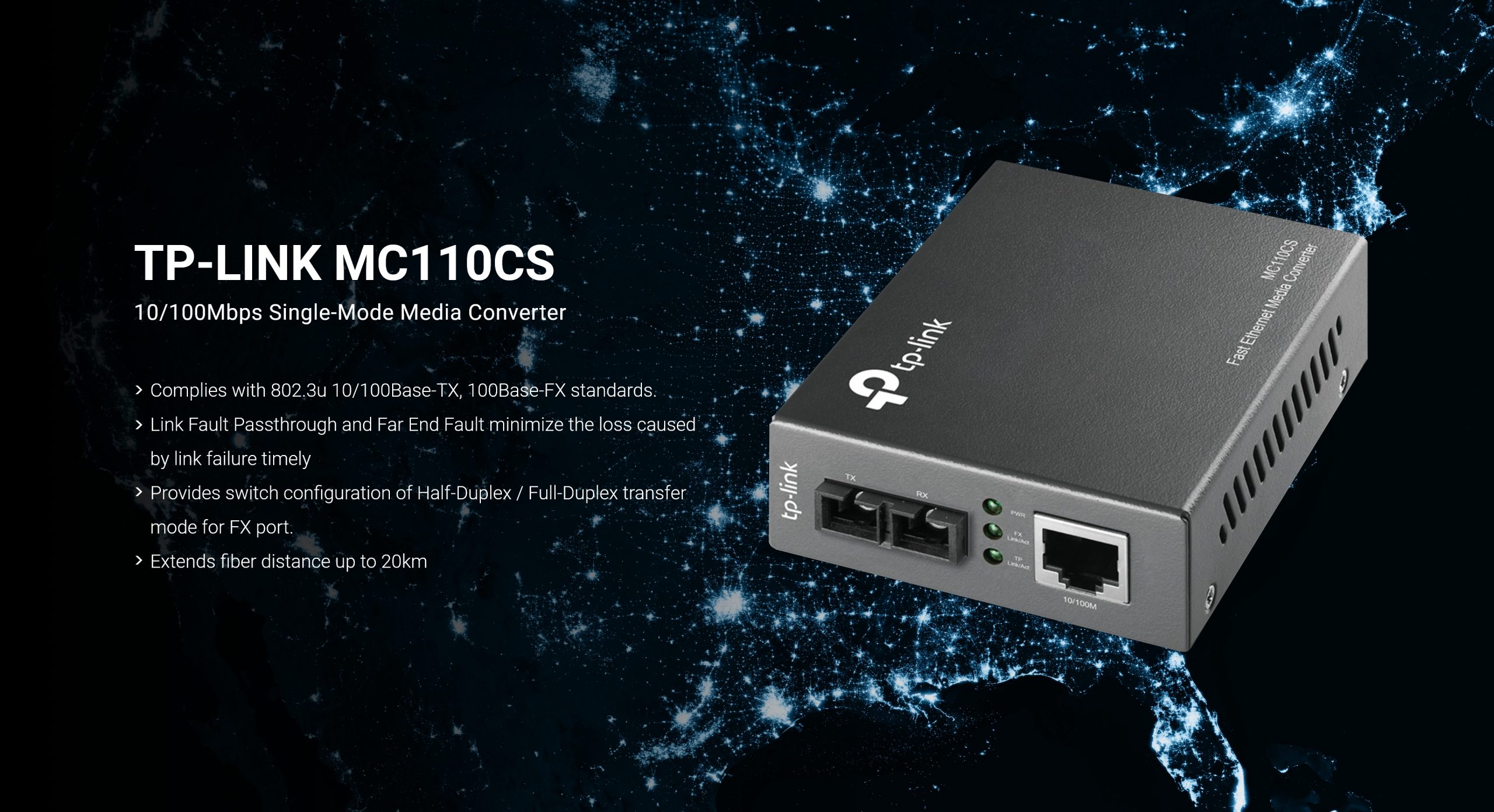 TP-link MC110CS Single-Mode Media Converter